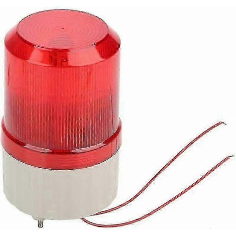 Sistema de alarma giratorio con luz de advertencia de emergencia LED roja intermitente de 220 V y 2 A (8x8x15 cm) (1/5)