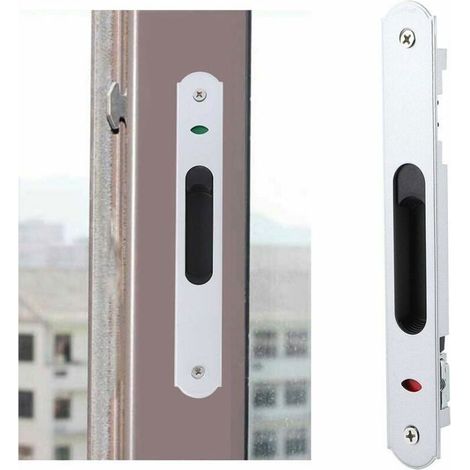 Serrure de porte coulissante – Verrouillage à clé, sécurité 3 points – Pour verre moderne (1/4)