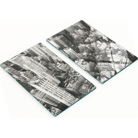 Taglieri decorativi in vetro per snack, New York, 2x30x52 cm (1/5)