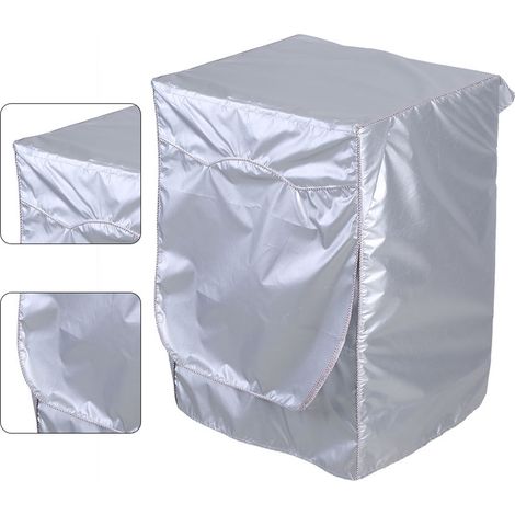 Housse argentée imperméable et solaire pour lave-linge/sèche-linge à chargement frontal (1/5)