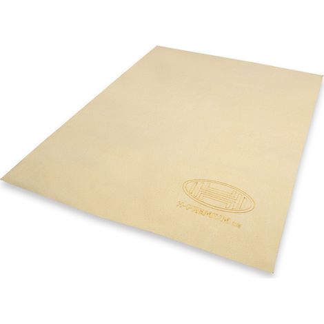 HEYNER® Lederlappen mit Kunststoffbox 43 x 32 cm echtes Leder Reinigungstuch Lappen Fenster Glas Lack Autopflege Fensterleder Autoleder Trockentuch (1/4)
