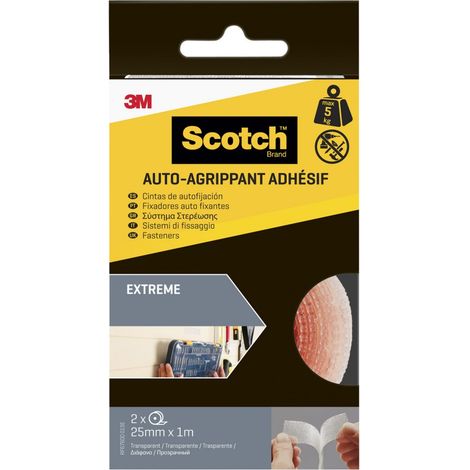 Rotolo di nastro adesivo Extreme, trasparente, 25 mm x 1 m, 2 pezzi, max 5 kg