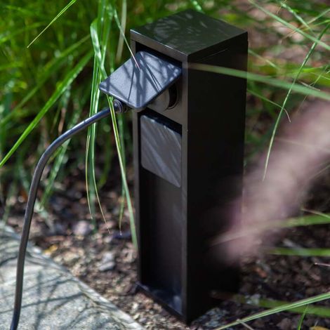 [NEUWERTIG] B-Ware Lutec 9702201012 Stromverteiler für Garten 2 Steckdosen Verteilerdose Anthrazit (1/2)