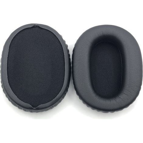 Cuscinetti auricolari di ricambio per cuffie WH-CH700N e WH-CH710N - Cuscinetti auricolari in similpelle proteica, Cuscinetti auricolari in memory foam ad alta densità, Nero (1/4)