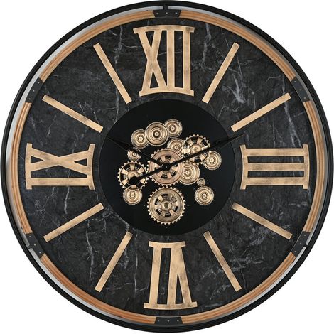 Reloj Pared Metal Cristal 130X9X130 Negro (1/5)
