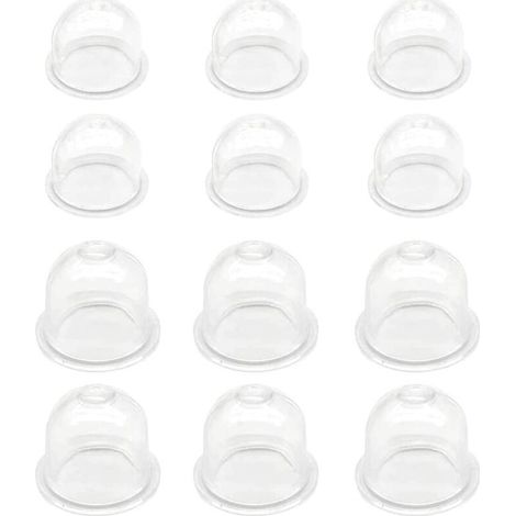 Pompa di adescamento per carburatore – Confezione da 12 (6 x 19 mm + 6 x 22 mm), capsula di accensione compatibile con tosaerba e motori a 2 tempi.
