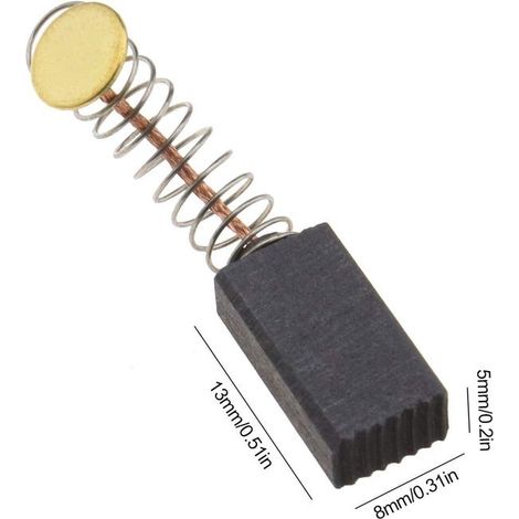 Balais de Charbon Moteur Pièces de Rechange Universelles d'outil Électrique pour Meuleuse d'angle Ponceuse Orbitale Triomphe 5 Paires (1/5)