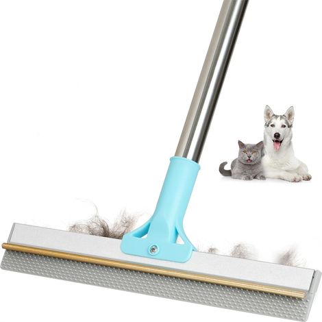 Racleur Tapis Rétractable - Brosse En Cuivre Et Tpu - Pour Cheveux D Animaux Et Poussière - Manche Extensible 50-137 Cm - 1 Pièce (1/5)