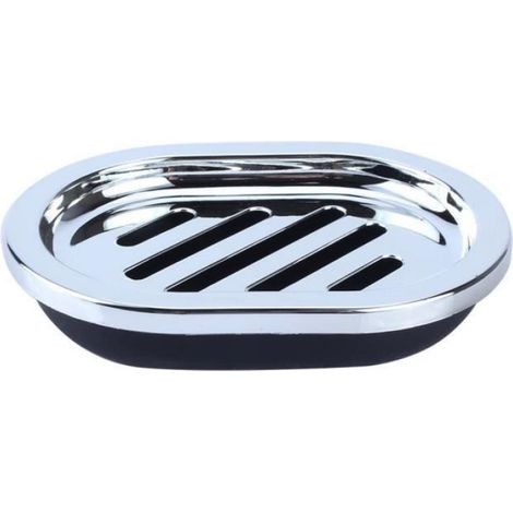 6Pcs Set Accessoires Salle de Bains Noir Poubelle Porte-Savon Distributeur Gobelet Porte-Brosse à Dents -LAV (1/4)