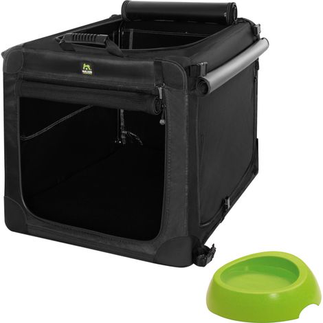 Maelson Soft Kennel Evo 62 cm + Biod Bowl - Transportbox für Hunde mit Bambusnapf (1/5)