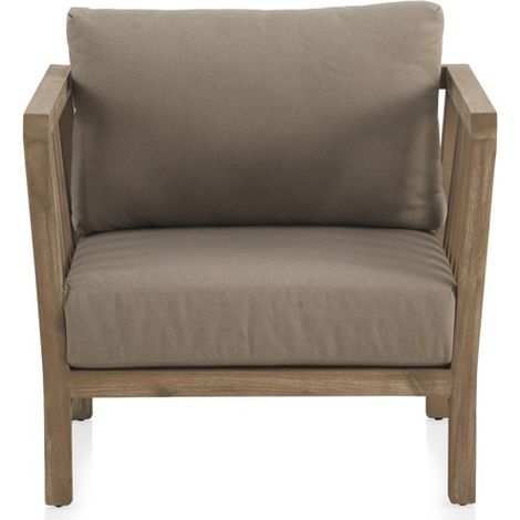 Fauteuil en bois d'acacia avec coussins Collection Legno (1/5)