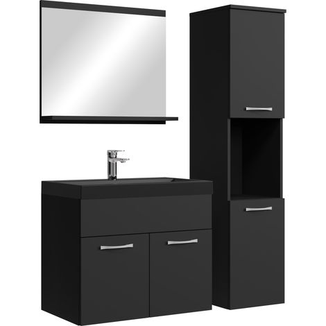 Conjunto de muebles de baño Montreal 60 x 35 cm - Negro mate - M