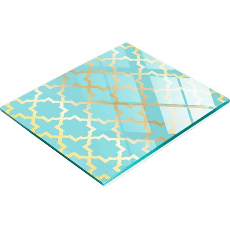 Tabla de cocina decorativa multifuncional con patrón árabe endurecido de 60x52 cm. (1/5)