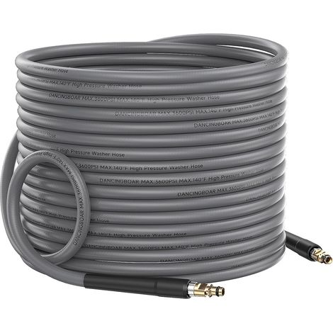 20m Caoutchouc Tuyau de Rechange pour Kärcher K2 K3 K4 K5 K6 K7 Nettoyeur Haute Pression, 3600PSI Super Flexible Tuyau d'Extension avec Connecteur Rapide Click Plug (1/5)