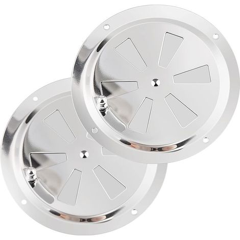 Rundes Lüftungsgitter für Heizung und Klimaanlage, 125 mm, Edelstahl-Lüftungskanal, Insektenschutzgitter, Abluftgitter, Lufteinlass, Abluft, Belüftung, verstellbare und weiche Klappen (1/5)