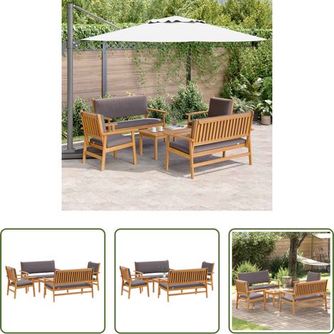 Holzsofa - Gartensofa-set 5 pcs Braun Massivholz Akazie (1/5)