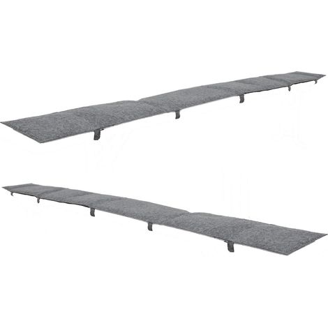 Lot de 2 Coussins Banc Brasserie - 220x25cm Feutre 1cm Assise Réversible Jardin (1/5)