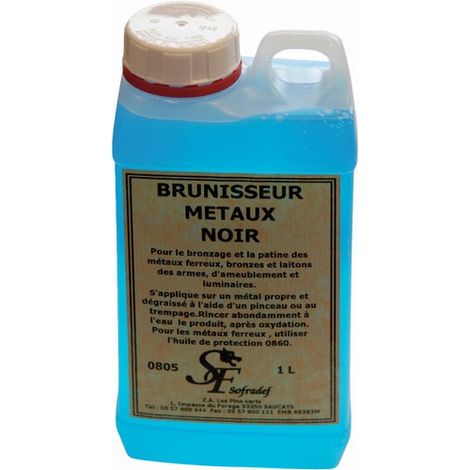 Deco Fer Forge – Brunisseur de métaux 1L – Antirouille pour fer, bronze et laiton – Application au pinceau ou par trempage (1/3)