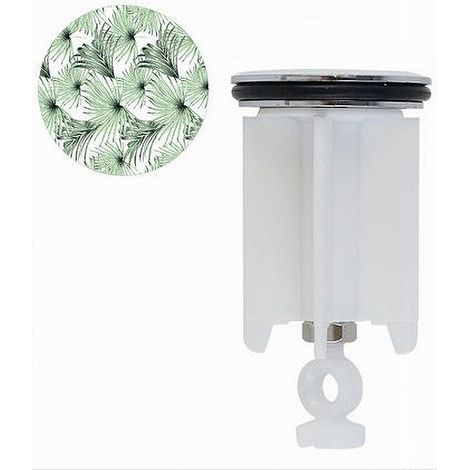 TRADE SHOP - Tappo Per Lavandino Bagno Lavabo Bidet Universale 40mm Con Motivo Tropicale 87280 -