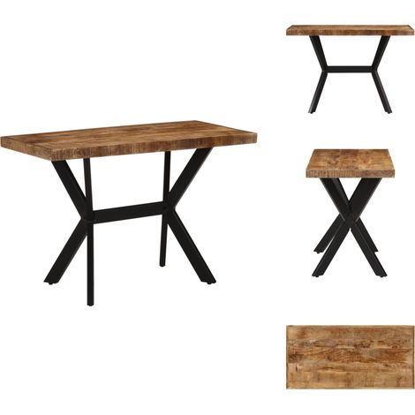 Table à manger 110x55x75 cm bois de manguier massif - Table À Manger Industrielle - Table À Manger Bois Massif - Table À Manger Design - Table À Manger Rustique - Table À Manger Moderne (1/5)