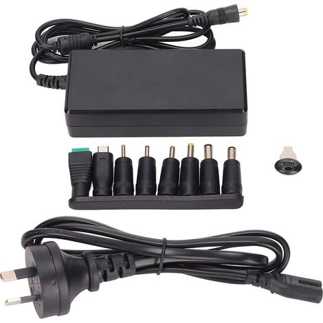 Adaptateur secteur universel portable 65W 3A 8 fiches DC USB pour ordinateur portable, équipement de surveillance LED écran, prise UE (1/5)