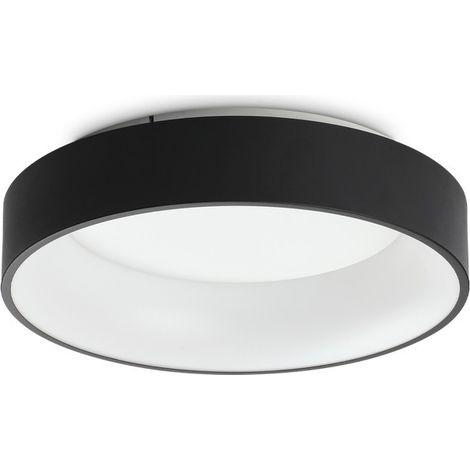 Ideal Lux ZIGGY Rundes 45 cm integriertes LED-Halbbündiglicht Schwarz, 3000 K, nicht dimmbar (1/2)