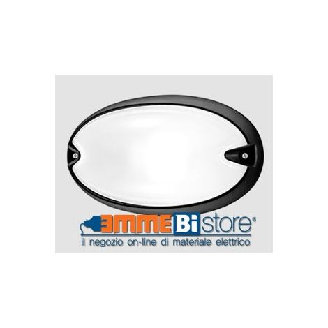 Plafoniera Nera E27 IP55 a soffitto e parete Prisma CHIP OVALE 25 (1/6)