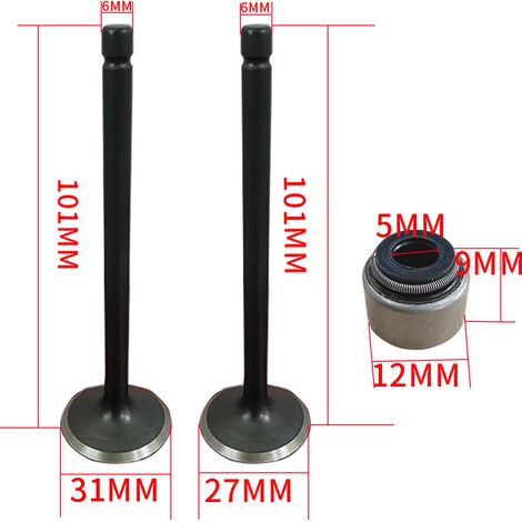 Valve stem seals for motorcycles, compatible with Sportsman 500 and Polaris 500 - complete set of valve stem seals.