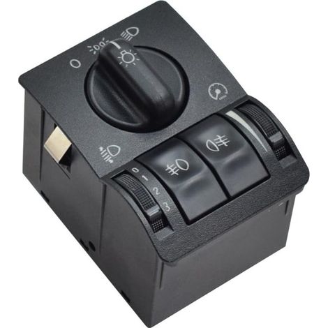 Botón de ajuste del interruptor de las luces delanteras y traseras del coche para OPEL Astra Wagon VAUXHALL 1999-2008 6240097 (Negro) (1/5)