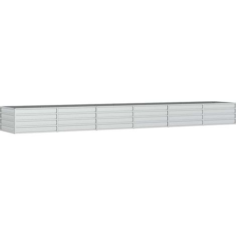 Lit surélevé de jardin,Jardinière,Pot de Fleurs 480x80x45 cm Acier galvanisé Argenté XZZZ711986 (1/5)