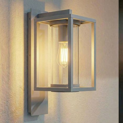 [GEBRAUCHT] B-Ware Lucande Außenwandleuchte Ferda LED Gartenlampe Wandleuchte dimmbar grau IP44 (1/2)