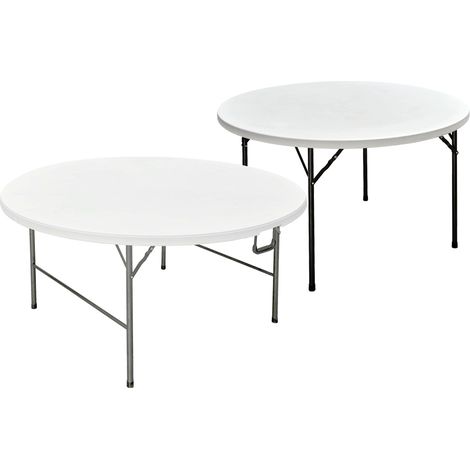 'TAVOLO TONDO PIEGHEVOLE ''PARTY'' Ø cm 160 x h. 74 - colore bianco' Ø cm 160 x h. 74 - colore bianco