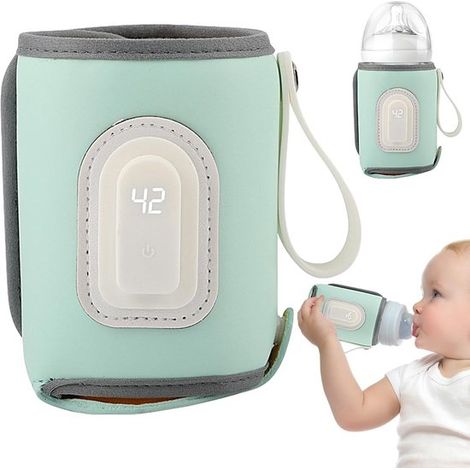 Calientabiberones,Aislamiento USB para leche materna,calentamiento rápido para biberones,control preciso de temperatura,calentador para bebés (1/5)
