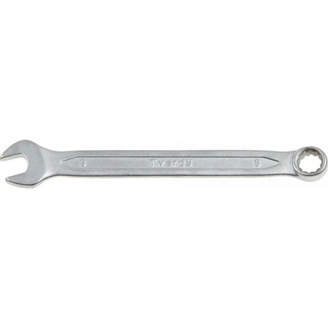 Geko clé plate à œil 10 mm finition satin mat argent