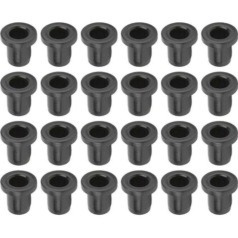 24 Stück kurze A-Arm-Buchsen, schwarz, ABS, 5439270, Ersatz für Polaris Ranger 400, 425, 500, 700, 800, 900 (1/5)