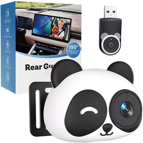Caméra de Surveillance Siège Arrière Voiture Sans Fil - Moniteur HD 1080P Vision Nocturne Grand Angle 150° - Plug and Play Faible Latence (1/5)