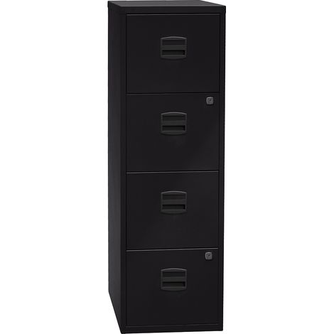 BISLEY, Classeur pour dossiers suspendus PFA, 4 tiroirs, noir (1/4)