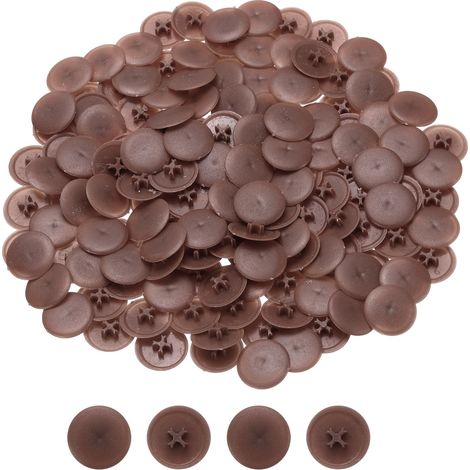 108 Pièces 17mm Cache-Écrou à Vis en Plastique Café Clair (1/5)