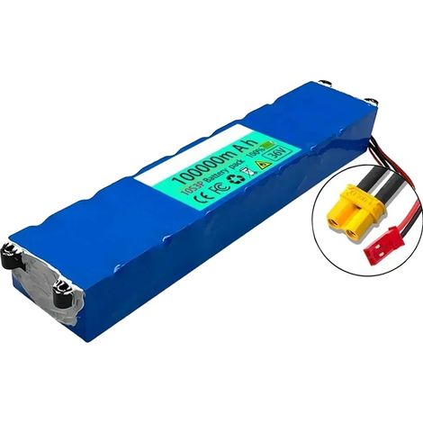 Batería para vehículo eléctrico, capacidad de 100000 mAh, voltaje de 36 V, conector XT30-JST. (1/2)