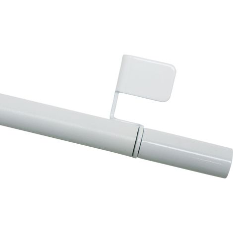 GARDINIA Morsetto di chiusura, Allungabile, Assemblaggio senza viti e forature, Press&Go cilindrico, Diametro 8/10 mm, Lunghezza 50-80 cm, Metallo, Bianco (1/5)
