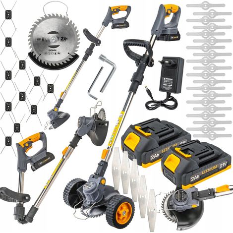 Coupe bordure électrique débroussailleuse avec roue sur batterie 1000 W (1/5)
