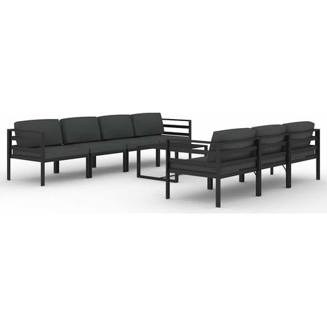 Maison Exclusive - 8-tlg. Garten-Lounge-Set mit Kissen Aluminium (1/5)
