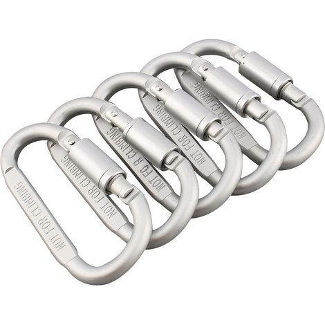 Mousqueton En Alliage D Aluminium - Verrouillage A Vis - Pour Camping Randonnee Et Usage Quotidien - Lot De 1 (1/5)