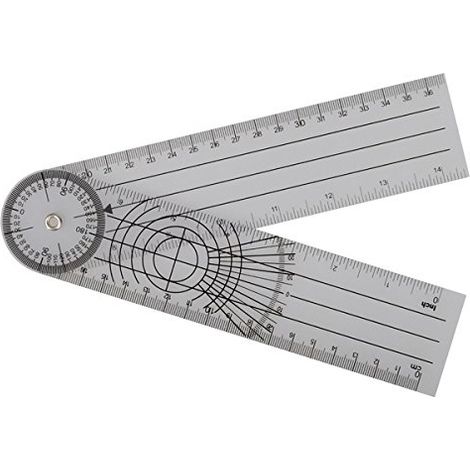 Professionnel 360 Degré Multi-Règle Goniomètre Angle Colonne Vertébrale