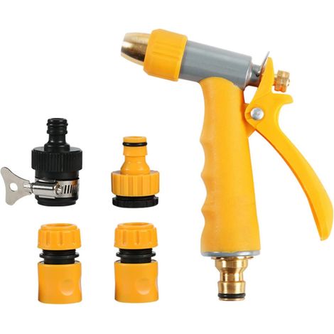 Pistolet pulvérisateur pour tuyau d'arrosage, pour l'arrosage des plantes, le nettoyage extérieur et le lavage des véhicules.-AquaForge (1/5)