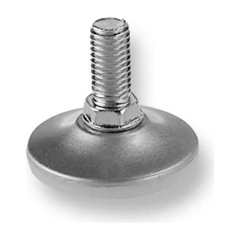 Emuca – Vérin pour meuble Ø43mm – Lot de 8 unités – Acier chromé mat – Pour espaces confinés – Entraxe de fixation M10