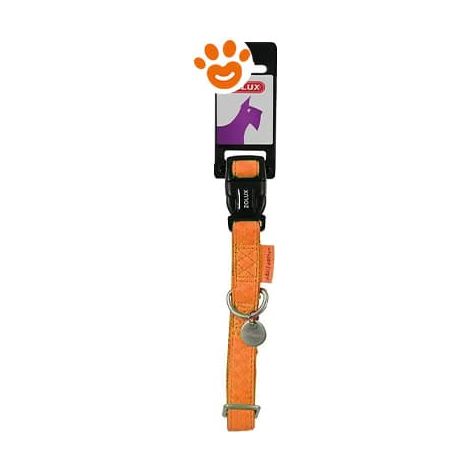 Zolux Dog Collare Regolabile Mac Leather Arancione - TG. 10 (10mm) - Accessori