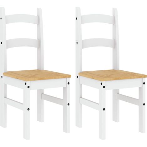 Sillas de comedor 2 uds madera maciza pino blanco 40x46x99 cm vidaXL