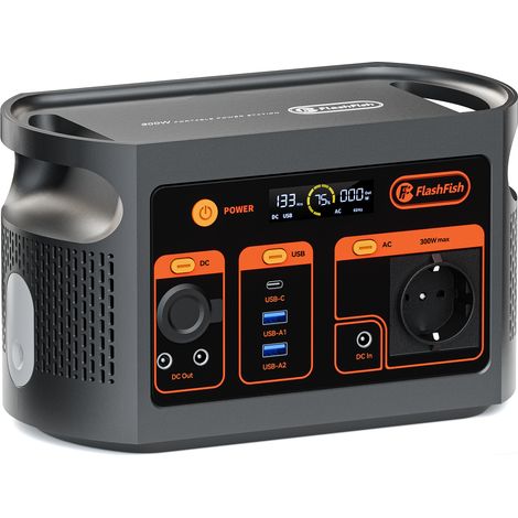 Station électrique portable LiFePO4 179,2 Wh - Puissance 300 W, crête 600 W - Plus de 3 000 cycles - USB-C PD 60 W