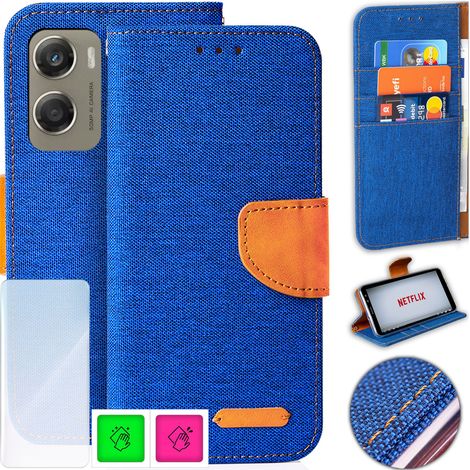 Custodia per Motorola Moto G06 / G06 Power in tela con magnete e vetro (1/5)